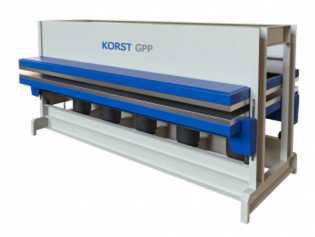Горячий пневматический пресс Korst GPP-3015 для склеивания и облицовки заготовок